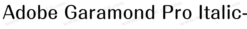 Adobe Garamond Pro Italic字体转换